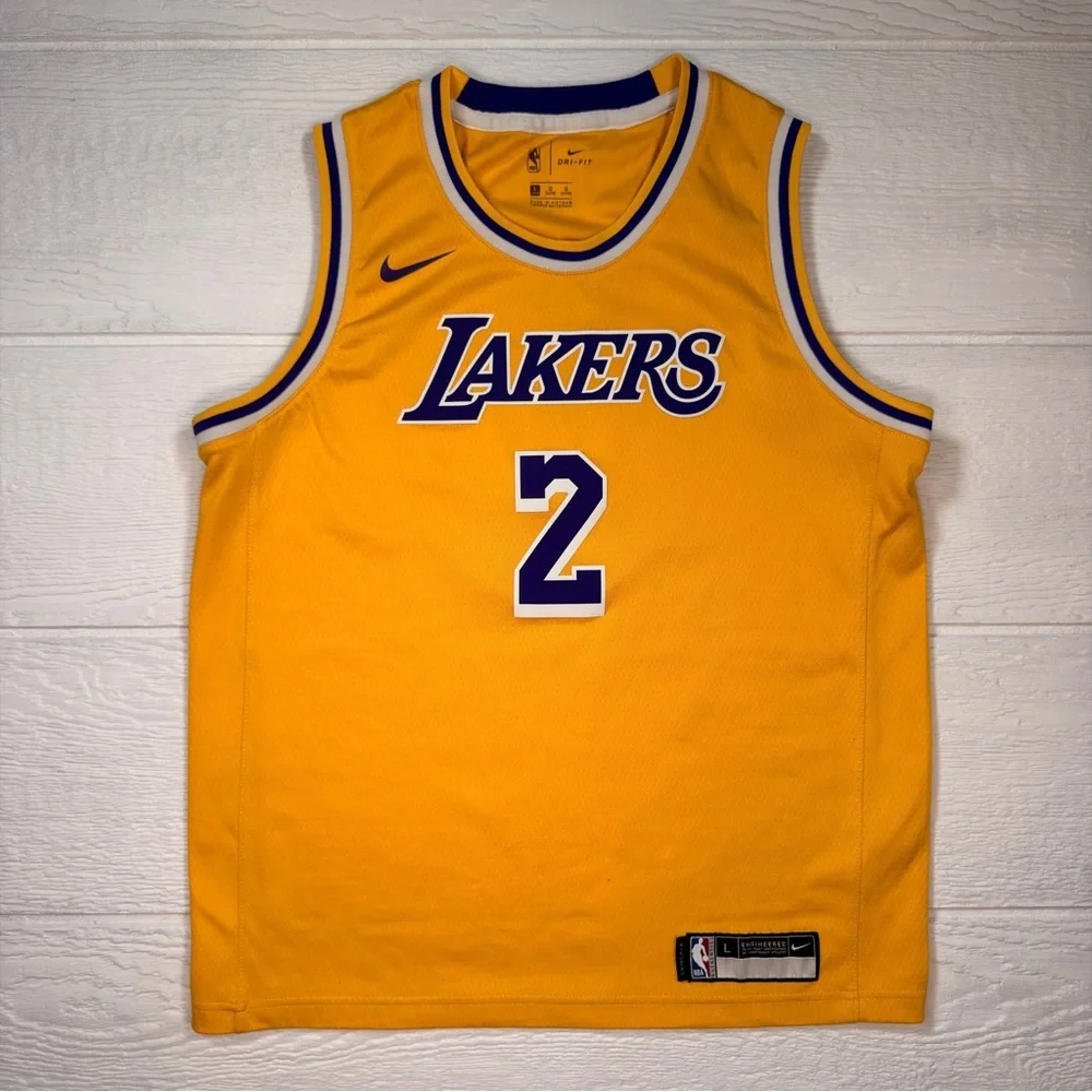 Nike Youth Los Angeles Lakers Lonzo Ball #2 Jersey Swingman Sz L (14-16) NBA